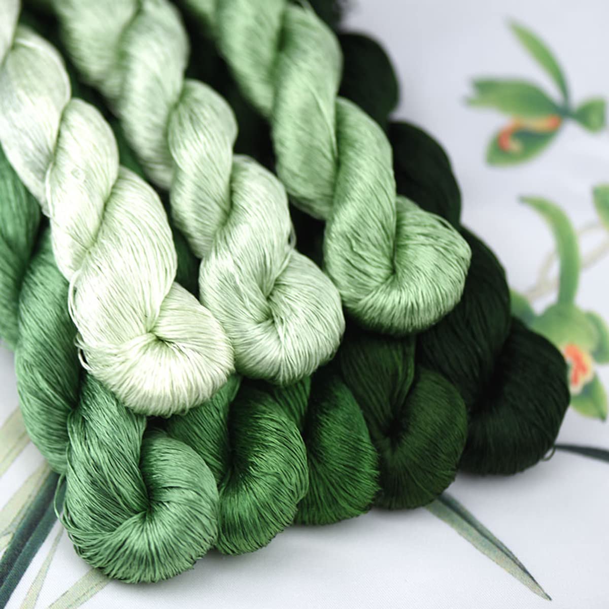 MINGGUXIUYI Natural 100% Silk Thread, 880 Metres, 8 Colors (98), Handmade Embroidery Thread, 880 meters - Image 3