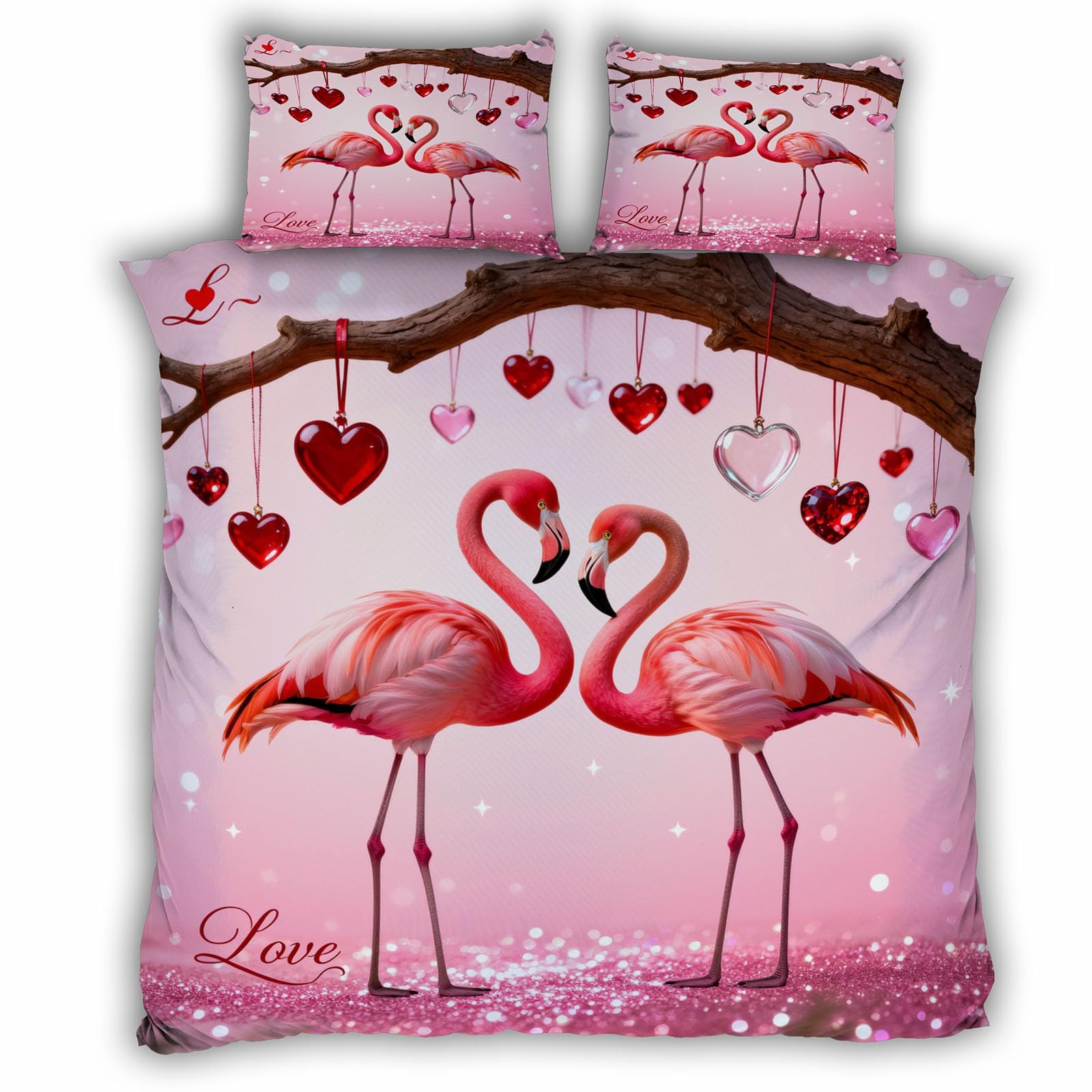 Parure de lit flamants roses 3D pour transformer votre chambre de couple