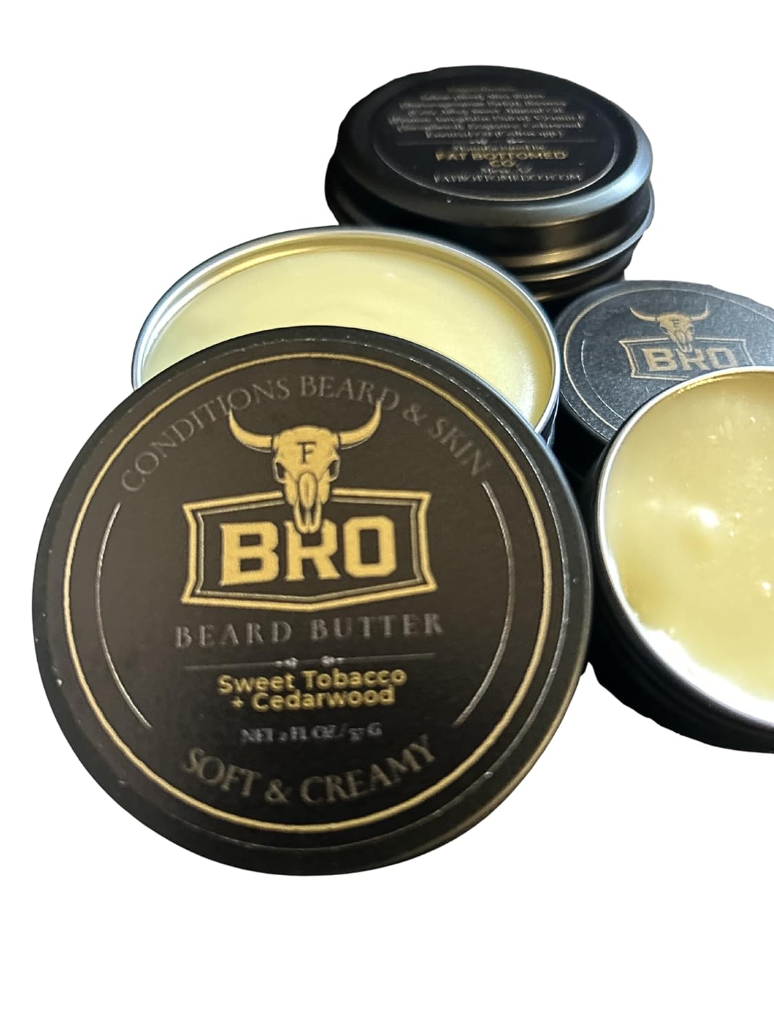 Bro Beard Butter for Men – Tallow-Based Conditioning Beard Butter, Soft Hold & Natural Shine, Handmade Premium Beard Care, 2oz (Teakwood & Sandalwood)