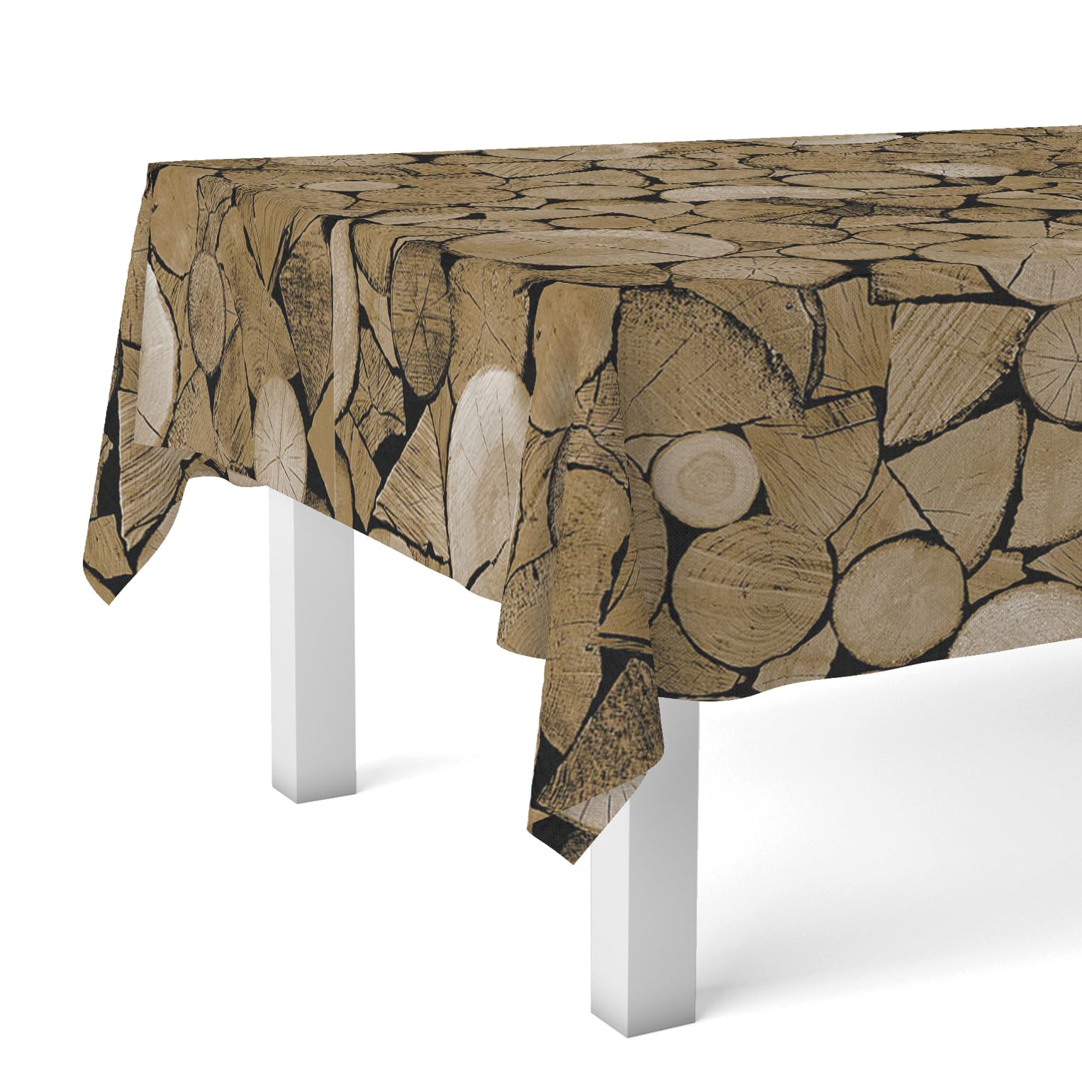 Martina Home Oilcloth Tablecloth Trunks Brown 240 x 140 cm