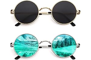 E01 Lennon Round Polarized Sunglasses: Timeless Style for Men