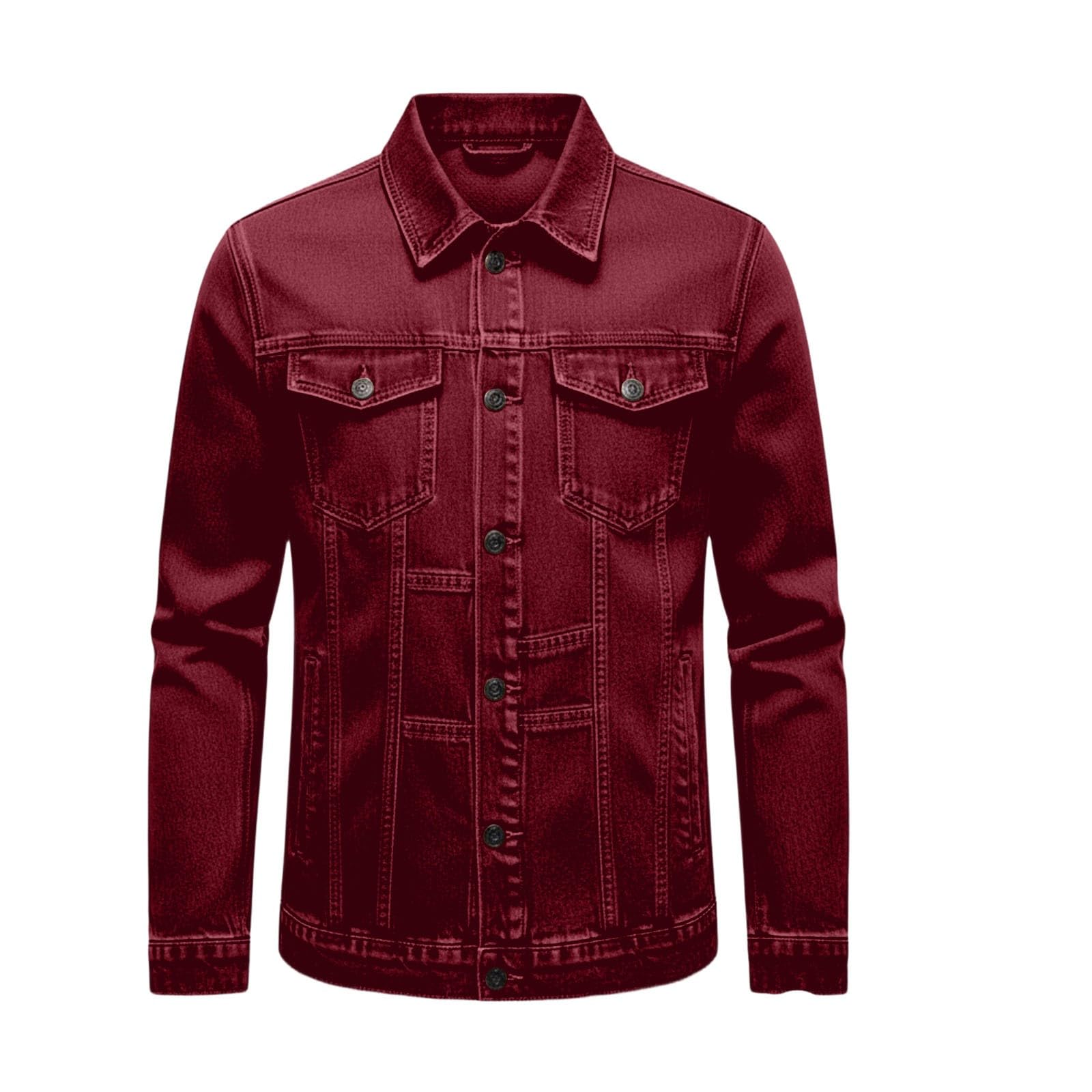 Men's Denim Jacket Denim Transition Jacket Winter Plain Jacket Vintage Cargo Jacket Fashion Streetwear with Multi Pockets Casual Jacket Slim Fit Men's Jacket Outdoor Work Jacket