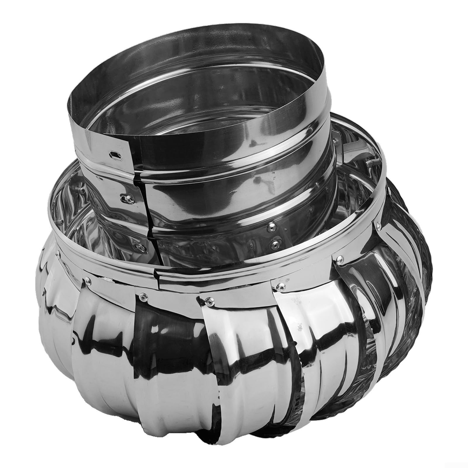 Campana extractora de Acero Inoxidable: Campana giratoria antirretorno, Apta para chimeneas, Compatible con chimeneas estándar de 150 mm de diámetro, solución de extracción Resistente a la i