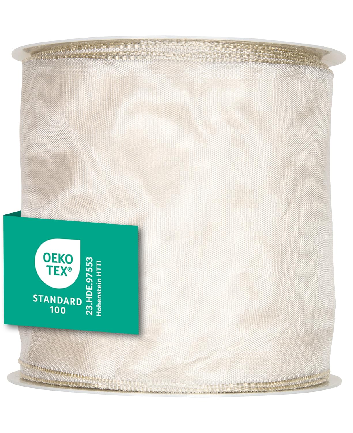 Halbach Seidenbänder Premium Gift Ribbon With Wired Edge, 100 mm Width, 25 m Length, Oeko-Tex 100 Certified Taffeta