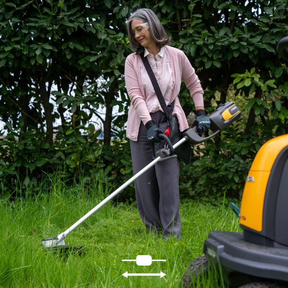 STIGA BC 700e Akku-Rasentrimmer, 500W, Schnittbreite 38cm, ohne 48V (4Ah) Akku, schwarz/orange