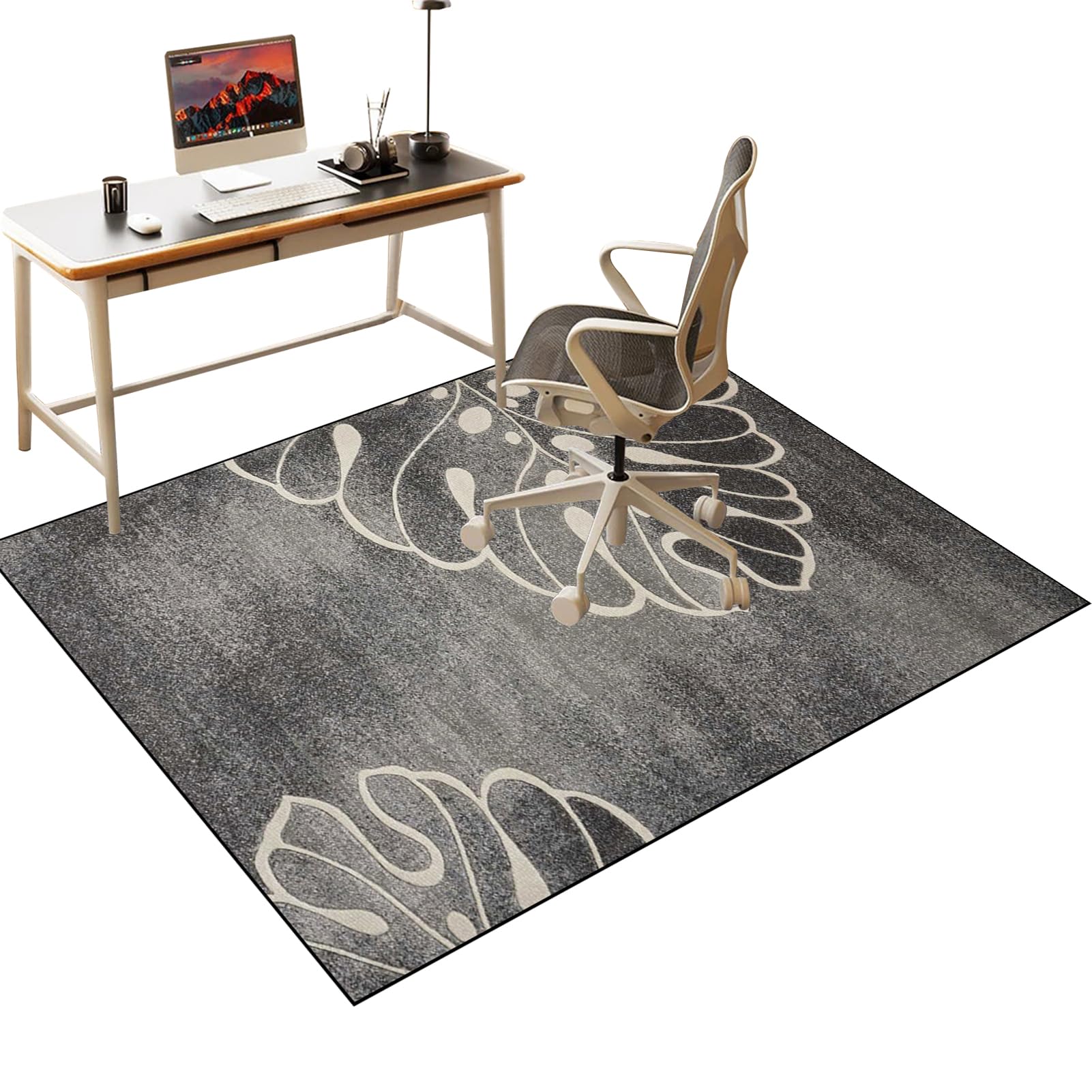 Office Chair Mat for Carpeted and Hardwood Floor, Desk Chair Mat for wooden Floors, Heavy Duty Gaming Chair Mat for Office Home, Floor Protector Mat for Rolling Chair, Computer Chair Rug 70 x 80 cm
