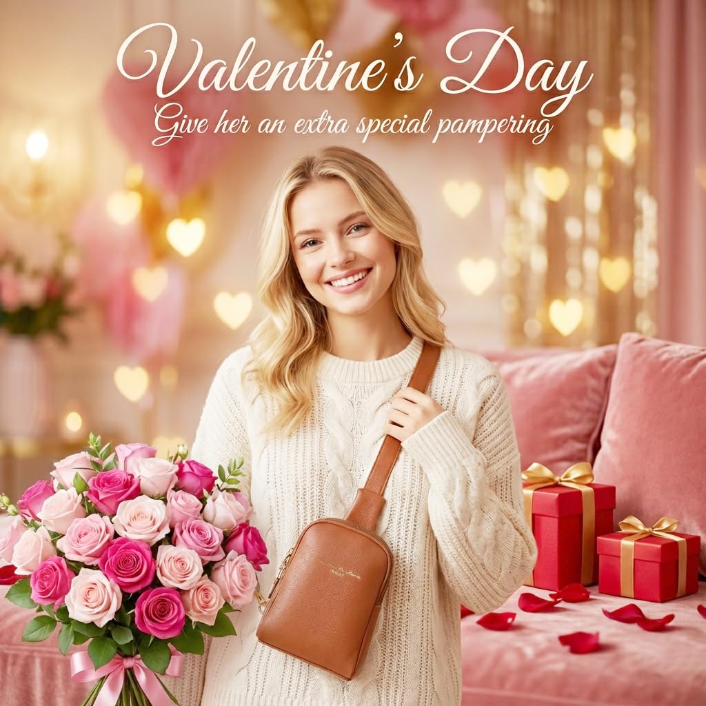 INICAT Travel Small Crossbody Sling Bags Valentines Day Gifts Women Her Cross Body Purses Vegan Leather Birthday