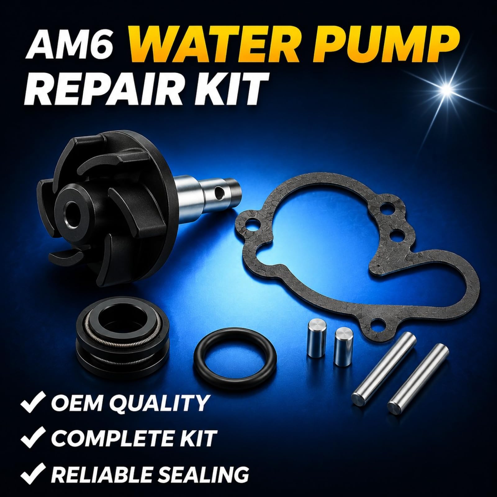 Kit de reparación bomba para Minarelli am6, Junta de bomba de agua turbina eje y pasadores para MBK Xlimit Xpower DT RS XP6-XPS Beta Rieju TZR Sherco
