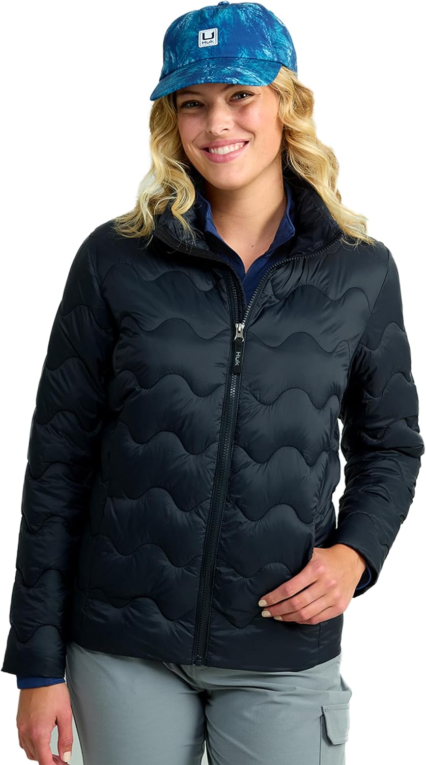 HUK womens Wave Jacket, Dwr Insulated Fishing Jacket for Women