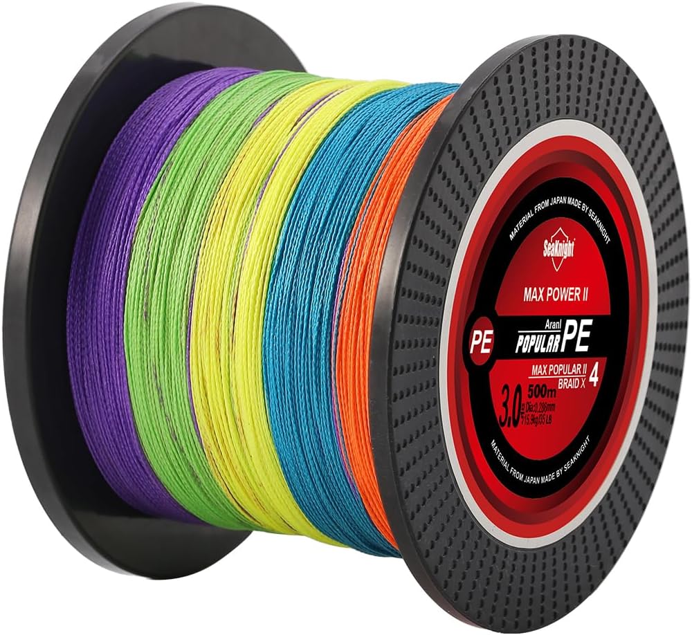 SeaKnight TriPoseidon 4 Strands Braided Fishing Line Saltwater Fishing Line Long Casting Super Strong Multifilament PE Wire Floating Sea Fishing Lines 8 Colors 8-80LB