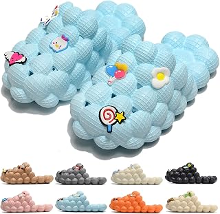 Bubble Slides for Kids Golf Ball Slides Boys Girls Funny Lychee Massage Bubble Slippers Non-Slip Thick Sole House Slippers Shower Sandals, Unisex