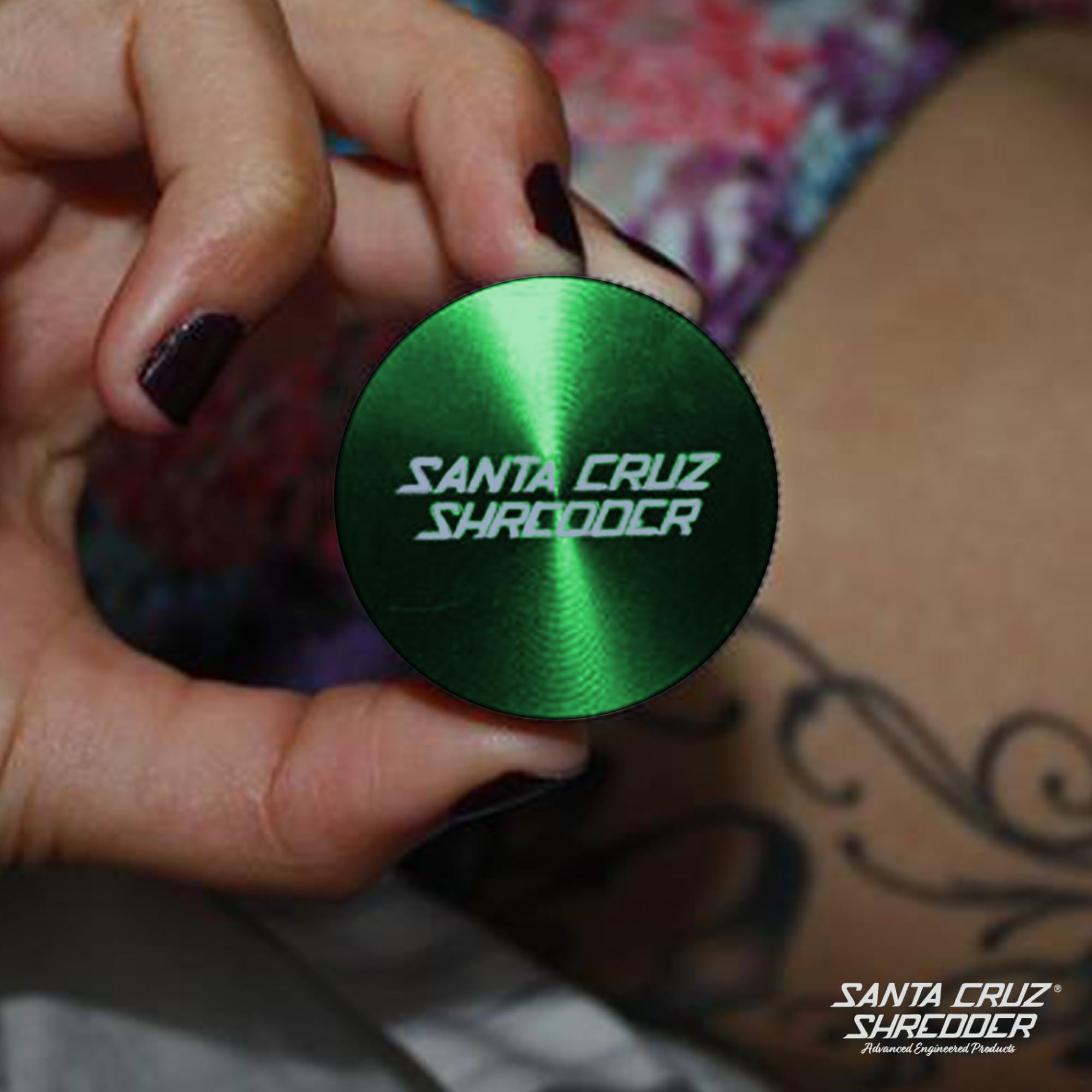 Santa Cruz Shredder Macinaspezie in metallo, prodotto negli Stati Uniti, piccolo (4,3 cm), verde