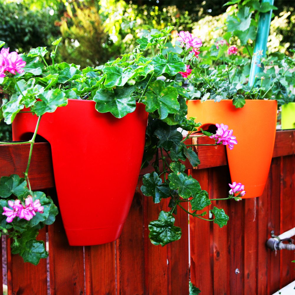 Get cheap goods online Greenbo Deck Rail Planter Box with Drainage