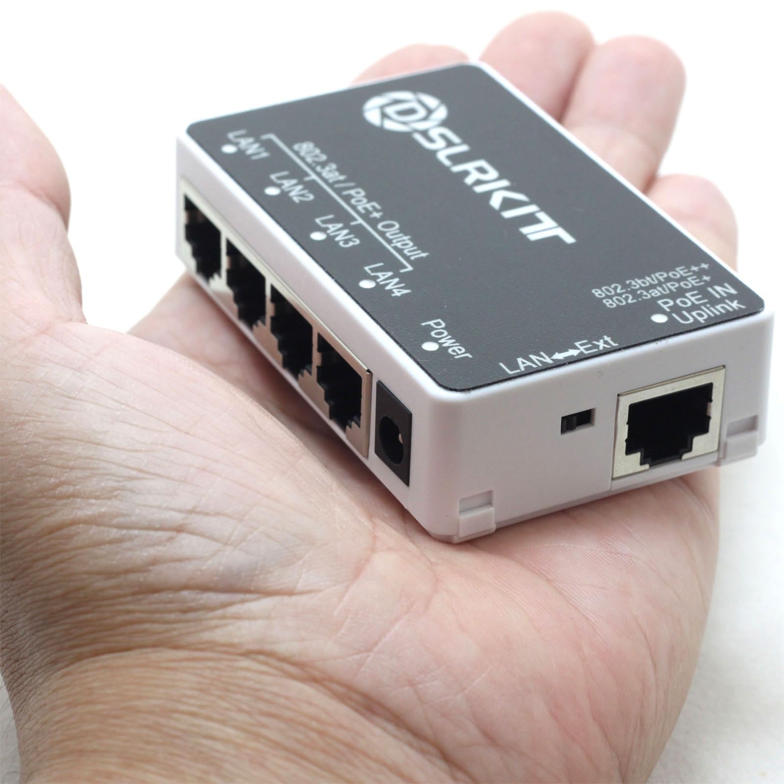PoE++ 90 W 5-portowy (1 wejście PoE - 4 wyjścia PoE) Gigabit PoE Pass-Through Switch PoE Extender Cascade Repeater 802.3bt
