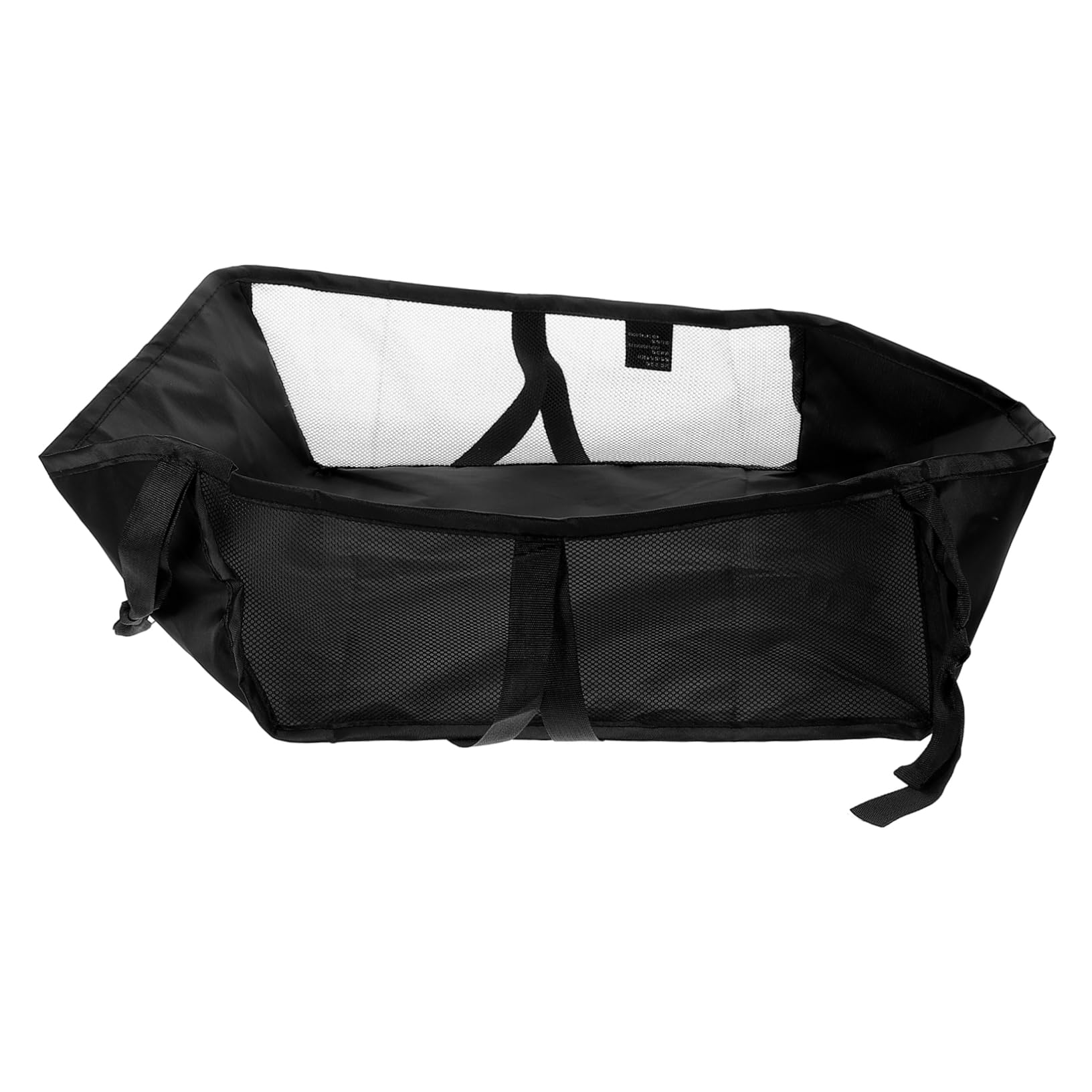 Panier de rangement en maille filet pour poussette - Panier inférieur robuste - Noir - Accessoires pour transporter bouteilles, couches, collations