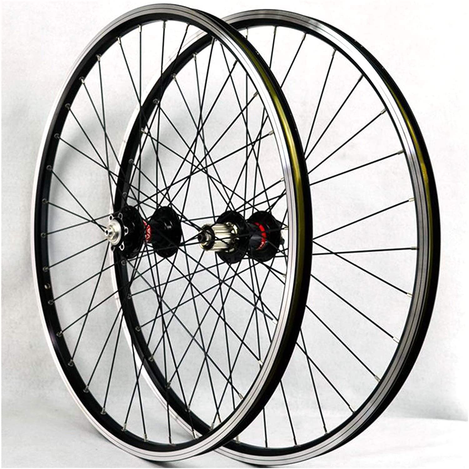 自転車ホイール 26インチ 黒 ダブルリム Amazon | 26インチMTBバイクホイールセット、ダブルウォールアルミリム