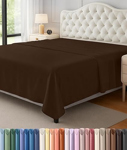 Miniatura 51 de Utopia Bedding Sábanas planas - Paquete de 6 - Tela de microfibra cepillada suave - Sábanas superiores resistentes al encogimiento y a la Blanco