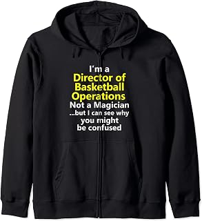 Director Basketball Operations Manager Job Title Career Zip Hoodie