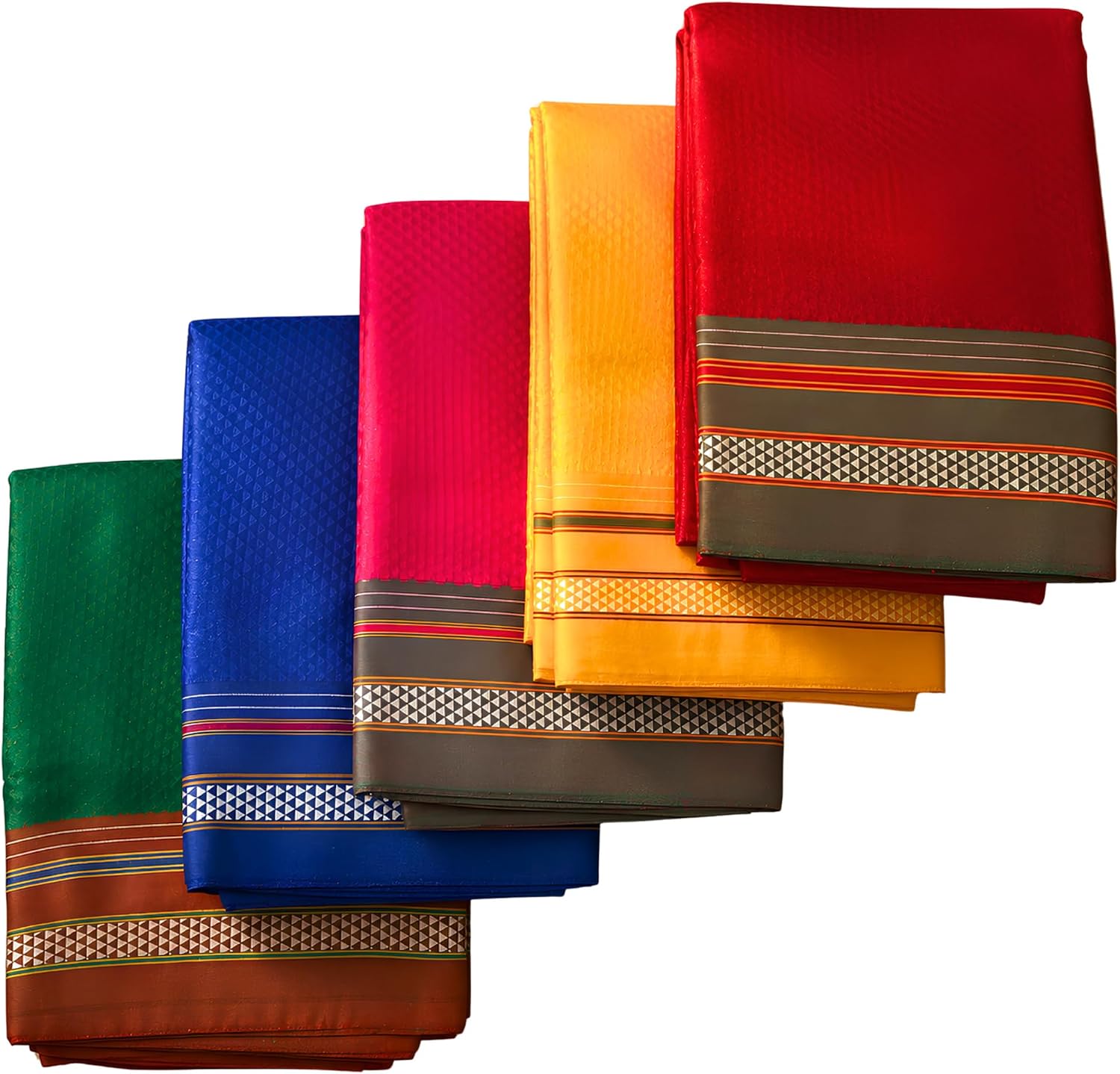 LOVENSPIRE Unstitched Saree Blouse Pieces – Woven Brocade Fabric for Women, Golden | Red | Multicolor Options, Traditional Indian Blouse Cloth for Pooja, Housewarming & Wedding (Pack of 10, 50, 100