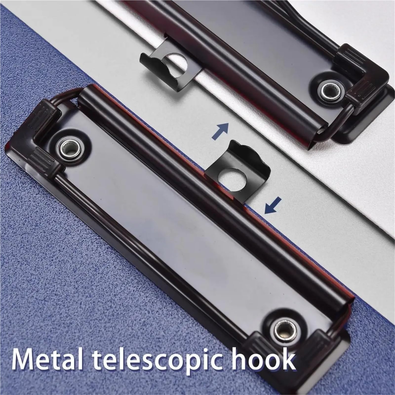 4 pezzi A4 cartella di file appunti blocco note clip for carta prova organizzatore archiviazione materiale scolastico cancelleria for ufficio Per l'ufficio(Black)