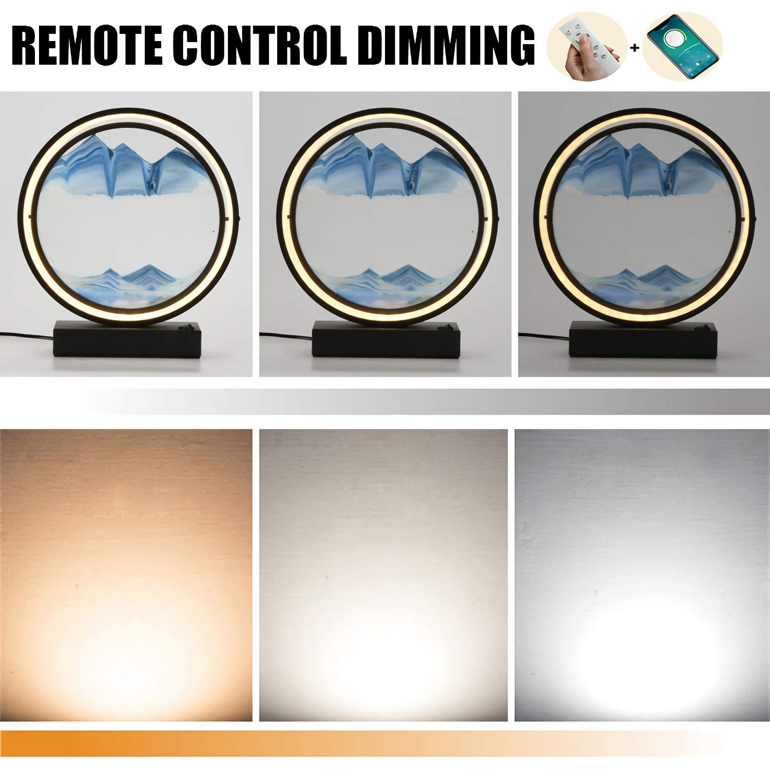 Lampada Da Scrivania LED, Lampada Da Tavolo Moderna Dimmerabile Con Telecomando, Lampada Da Comodino Camera Da Letto, Regalo Di Natale Di Compleanno,5