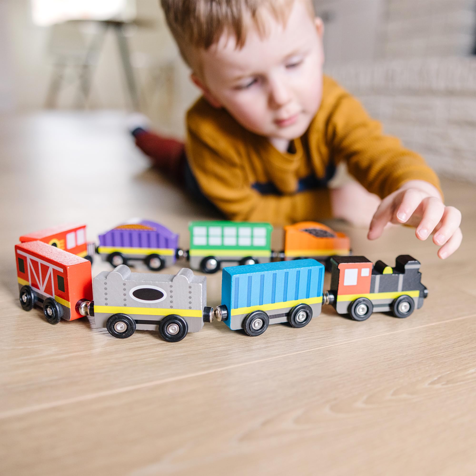 Melissa & Doug Wooden Train Cars Train