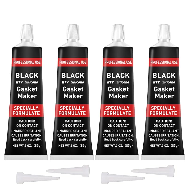 1DFAUL Selante de Silicone RTV para Juntas Automotivas, Alta Temperatura, Resistente a Óleo, Preto, 340 g