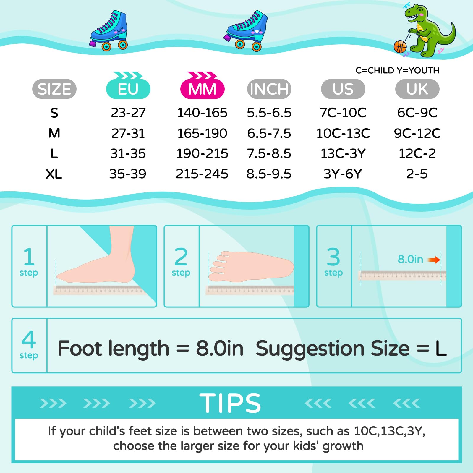 Patins à roulettes réglables pour Enfants pour garçons Filles, Patins à roulettes pour Tout-Petits pour débutants avec Roues Lumineuses