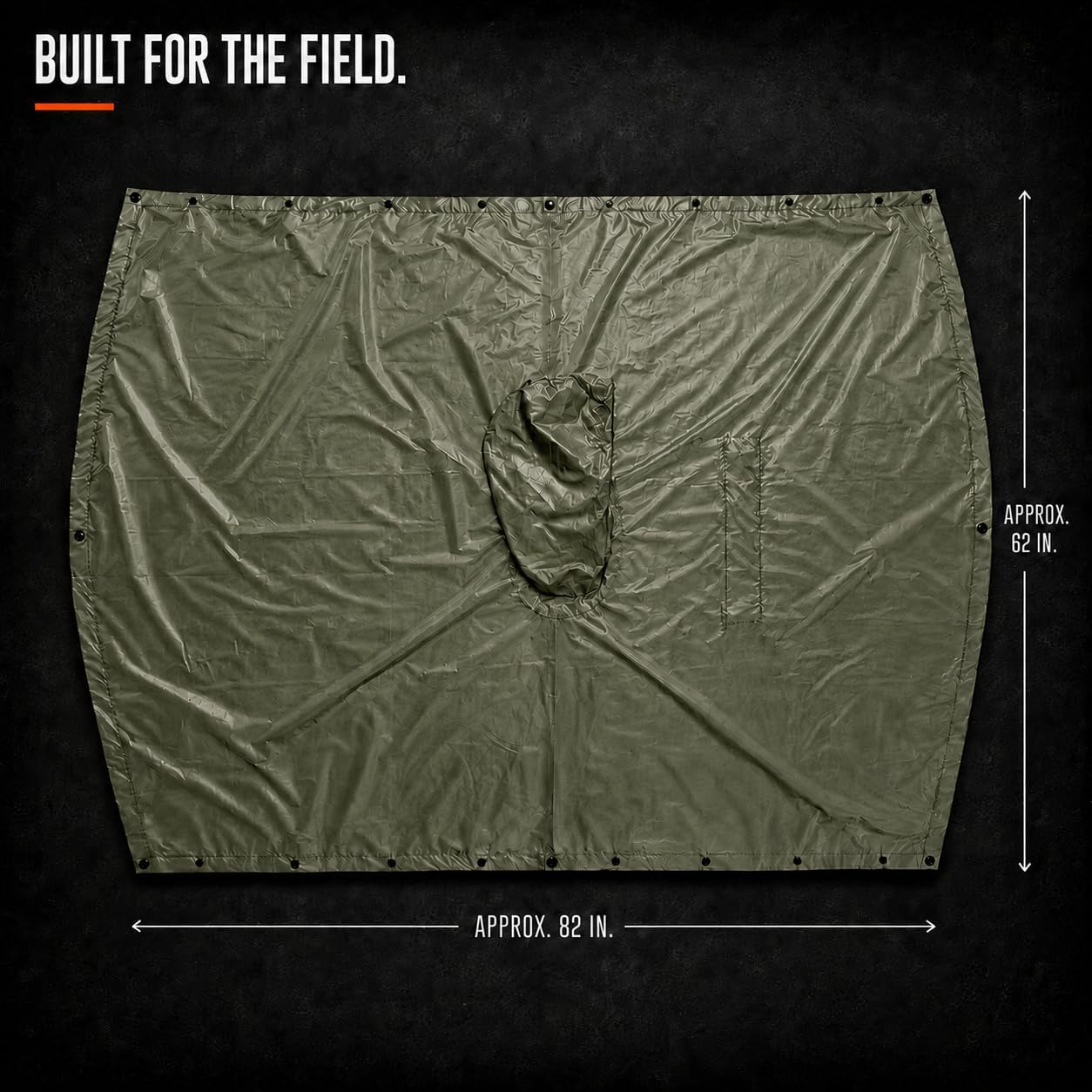 USGI Industries Military Style Rain Poncho, Waterproof Ripstop Camo image 3