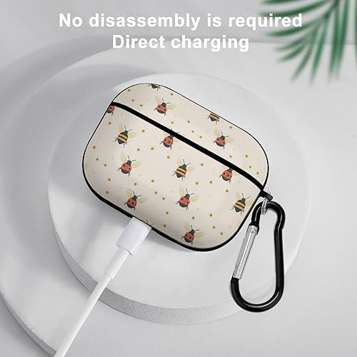 Miniatura 3 de Compatible with Airpods Pro 2nd Generation Case Cover - Cute Coccinellidae Print Compatible with Airpods Pro Case Cover with Carabiner