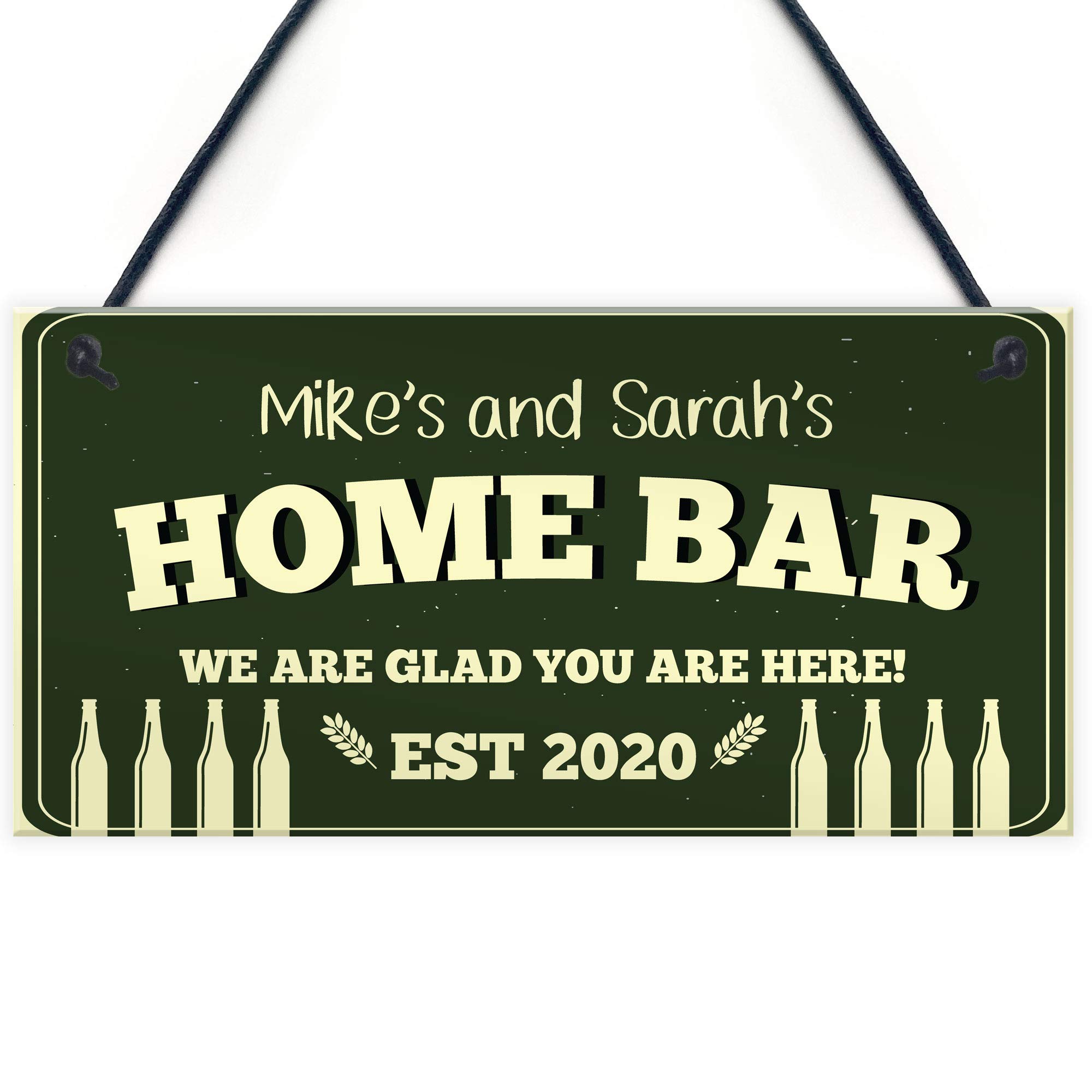Red Ocean PERSONALISED Any Name Home Bar Signs And Plaque Novelty Man Cave Gifts For Him