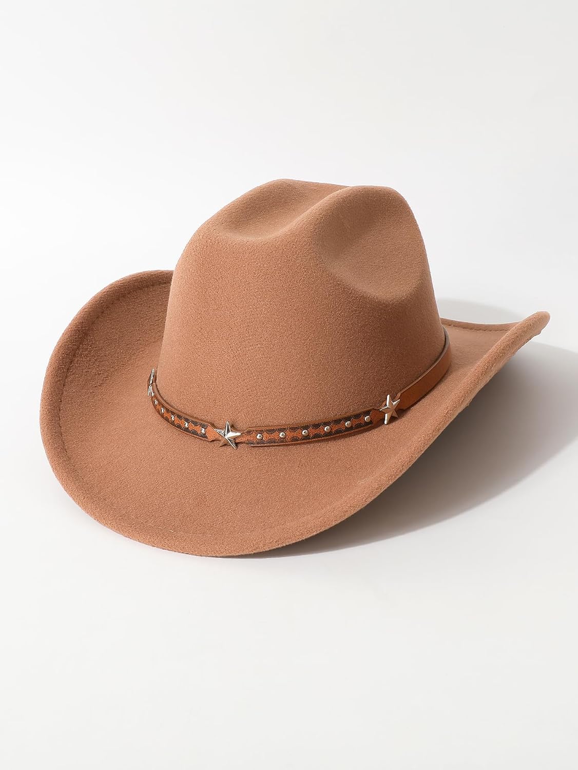 BEAUDRM Women's Wide Brim Cowboy Hat Vintage Rodeo Western Cowgirl Hat Country Concert Outfits