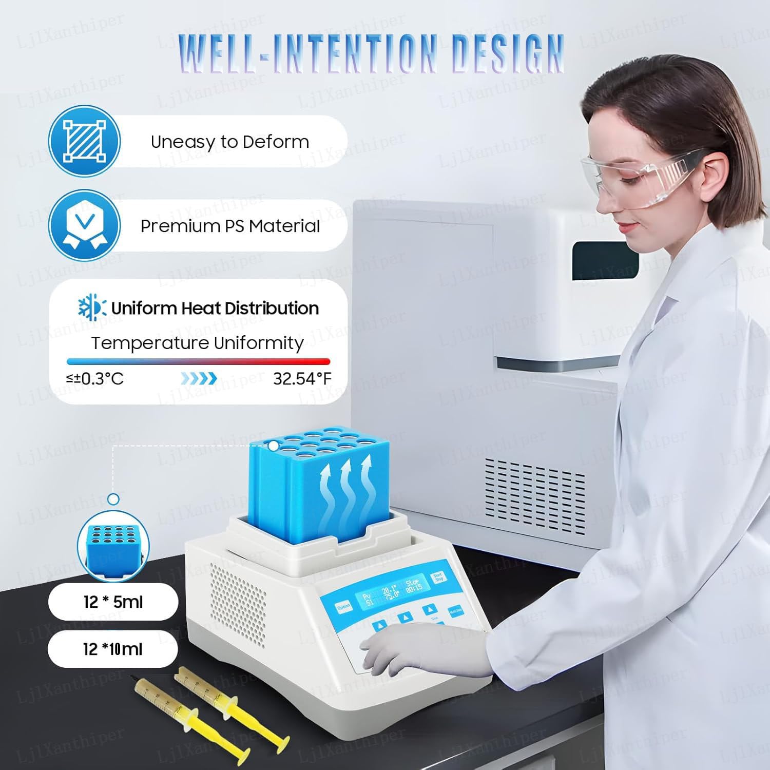 Calefactor Termostático De Baño Seco Digital,Incubadora De Baño Seco De Laboratorio De 12*5 Ml,12*10 Ml,Máquina De Calentamiento De Gel De Plasma,Para Almacenamiento De Muestras 12*10ML