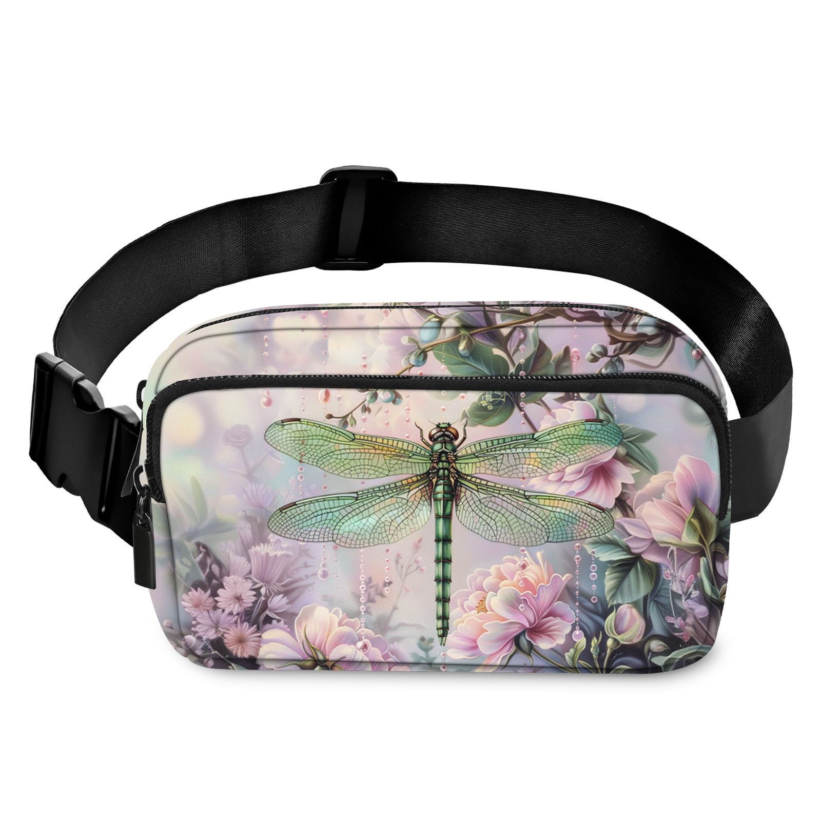 Dragonfly Fanny Pack for Women Casual Belt Bag Waterproof Waist Bags for Travel Hiking Sports