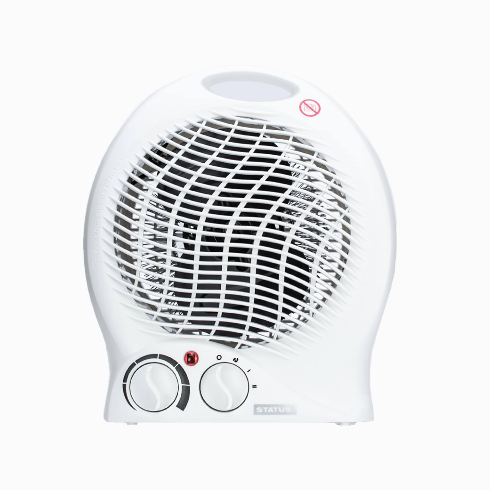 Status Fh1p-2000W1pkb Upright Portable Fan Heater - 2000W, 2 Heat Settings, Instant Heat, Adjustable Thermostat, Overheat & Tip-Over Protection