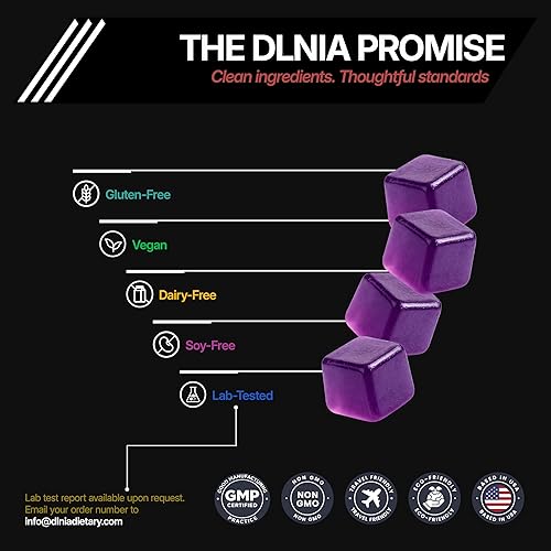 Miniatura 8 de DLNIA Gomitas de cortisol con glicinato de magnesio, Ashwagandha, 120 unidades