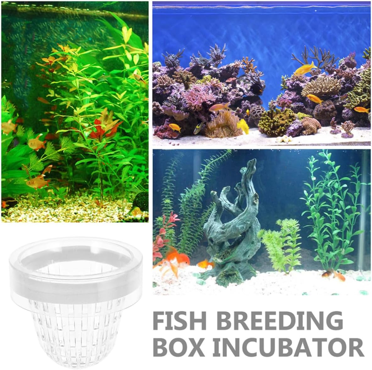 2pcs Aquarium Fish Breeding Box Floating Plastic Isolation Hatchery | High Efficiency Separation, Easy Installation, Safe Protection, Aquarium Use