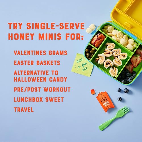 Miniatura 5 de Nature Nates Paquetes de mini miel cruda y sin filtrar bolsa  100 miel pura porción individual 049oz por paquete 033 onzas líquidas paquete de 20
