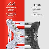 Vista 2 de ACKO Folding Step Stool Foldable 16 Inch 400 lbs Capacity, Plastic Stools for Adults and Kids, Collapsible Stools for Kitchen, Stepping Stool with