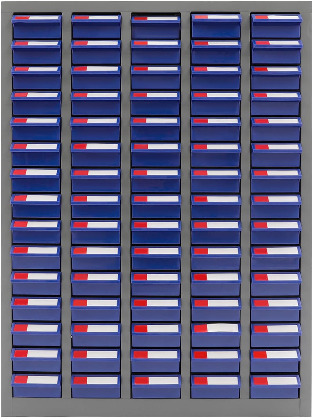 Parts Cabinet, 75 Drawers Bolt and Nut Tool Storage Cabinet, Nuts and Bolts Storage Organizer for Garage Warehouse, Part Organization Shelves with Cold-Rolled Steel Material for Tool Hardware (Blue)