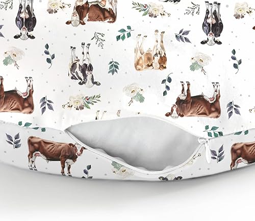 Miniatura 8 de Fundas de almohada de lactancia con diseño de hojas bohemias para niños y niñas, razas de ganado, hojas verdes, fundas de lactancia para lactancia