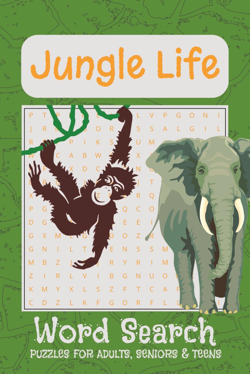 Jungle Life Word Search Puzzle Book: Word Searches with Easy to Read Print about Jungle, Wildlife, Forests and More | 6x9 inches, 110 pages | 50+ ... Gift for Vacations, Holidays and Free Times