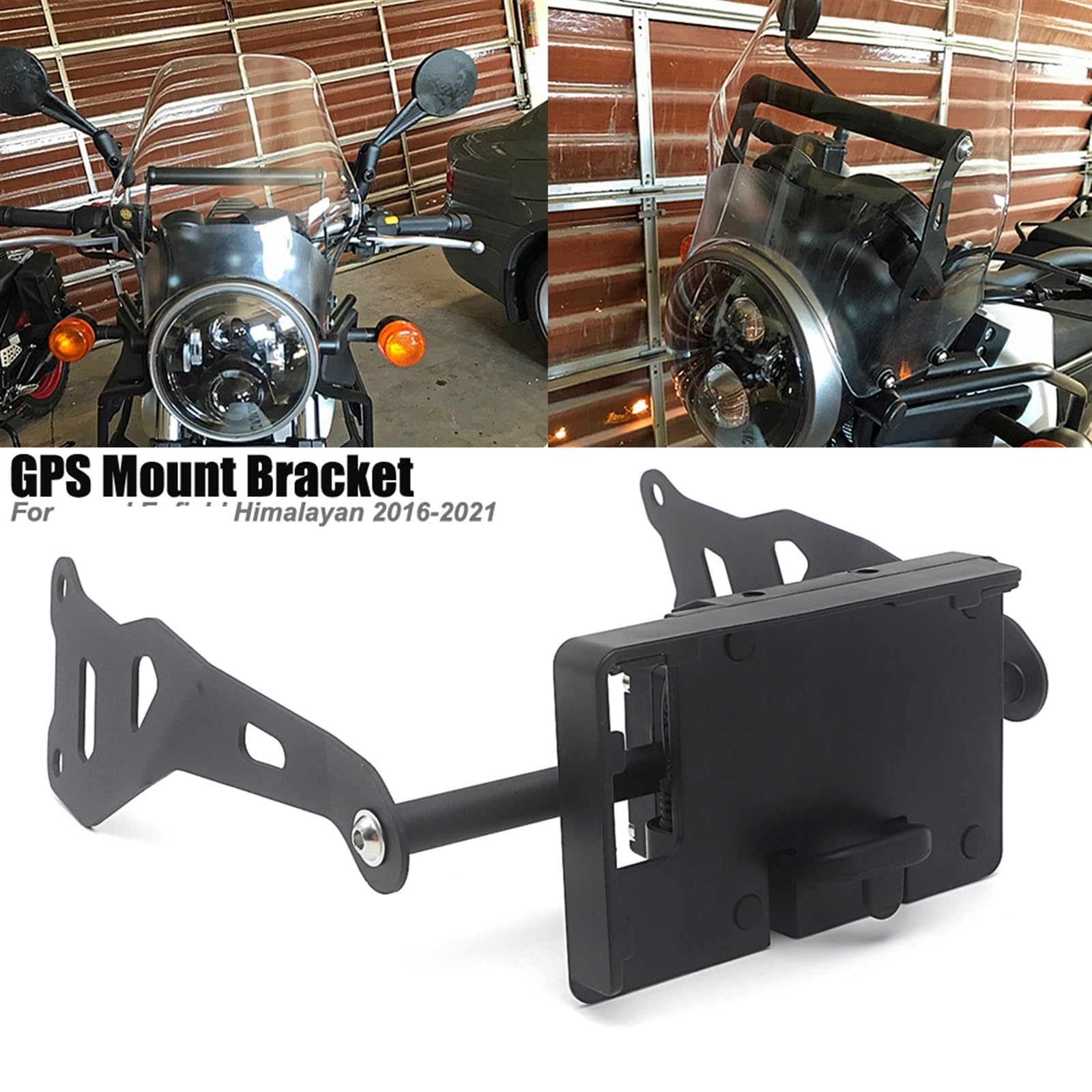 Motocykl telefon komórkowy uchwyt GPS płyta nawigacyjna wspornik bezprzewodowa podstawka ładująca USB, dla Royal Enfield, Himalayan 2016-2021 Uchwyt na telefon motocyklowy(Mounting Kit)