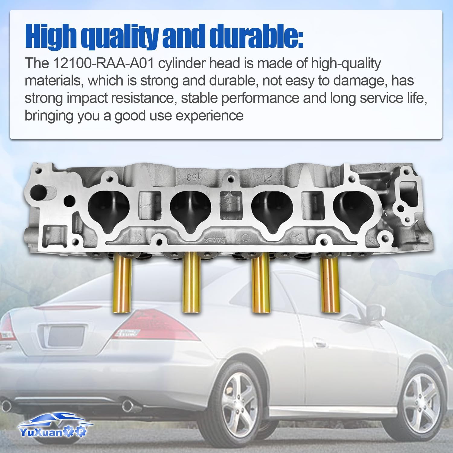 12100-RAA-A01 Cylinder Head Fits for Honda CRV Accord Element 2.4L 2003-2009 K24A8 K24A4 RAA 12100-RAA-A00