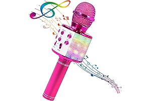 Multifunctional 4-in-1 Kids Karaoke Microphone with LED Disco Lights