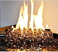 Vista 3 de Stanbroil Chimenea de gas natural de acero inoxidable, kit de quemador de sartén de doble llama, 26.5 pulgadas