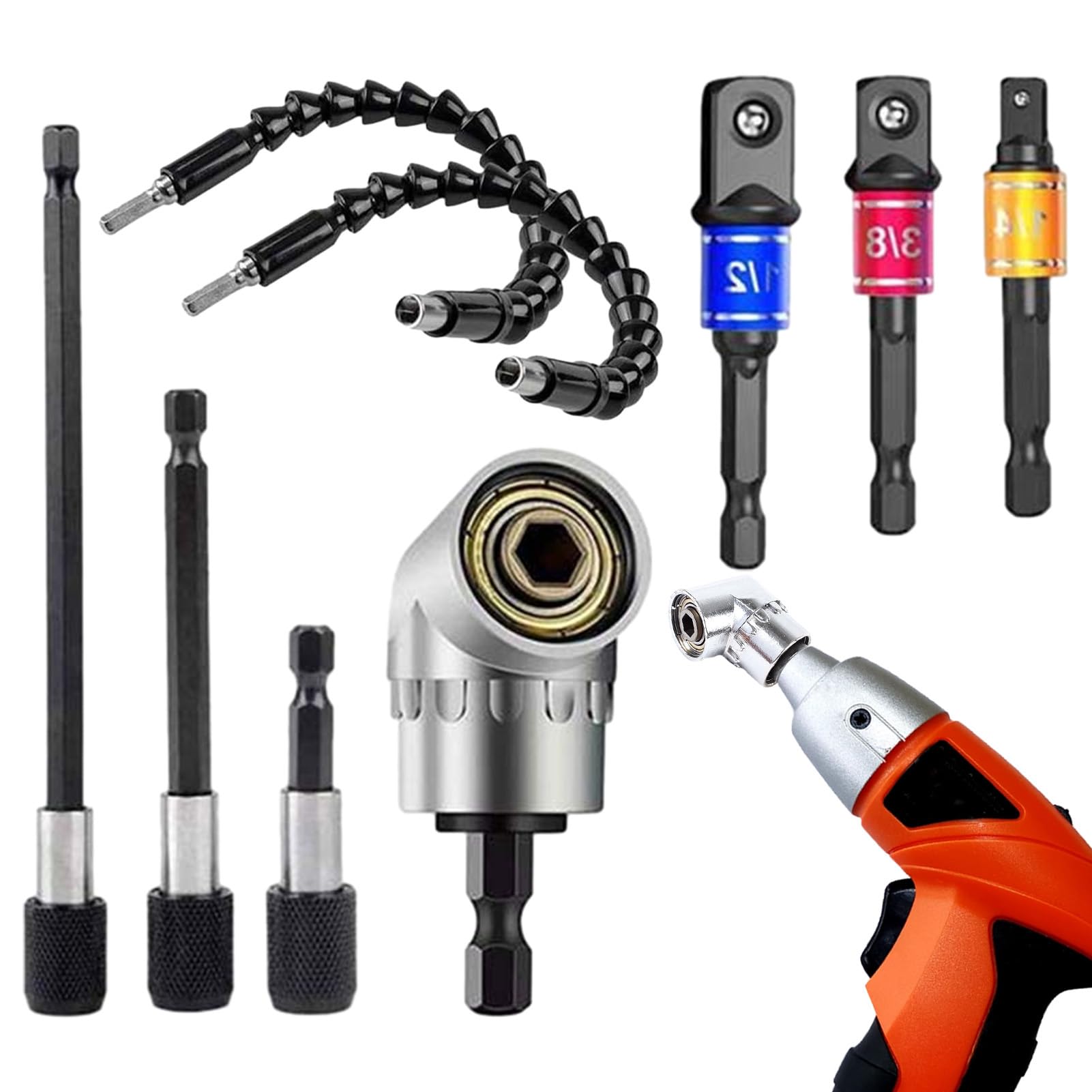 Amazon.co.jp: フレキシブルドリルエクステンション、105度電動ドリル