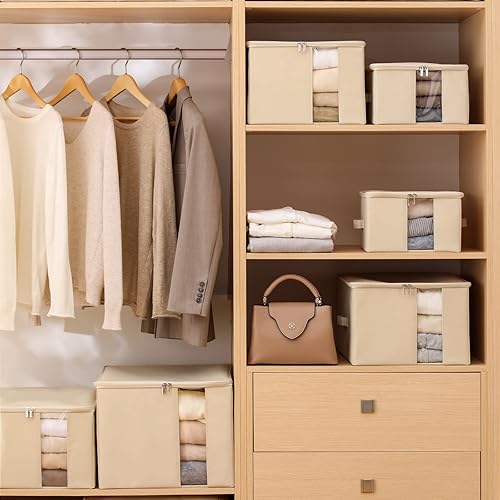 Miniatura 6 de CANFOD Almacenamiento debajo de la cama con ventana transparentetela resistente 600D, bolsas de almacenamiento debajo de la cama para ropa, ropa,