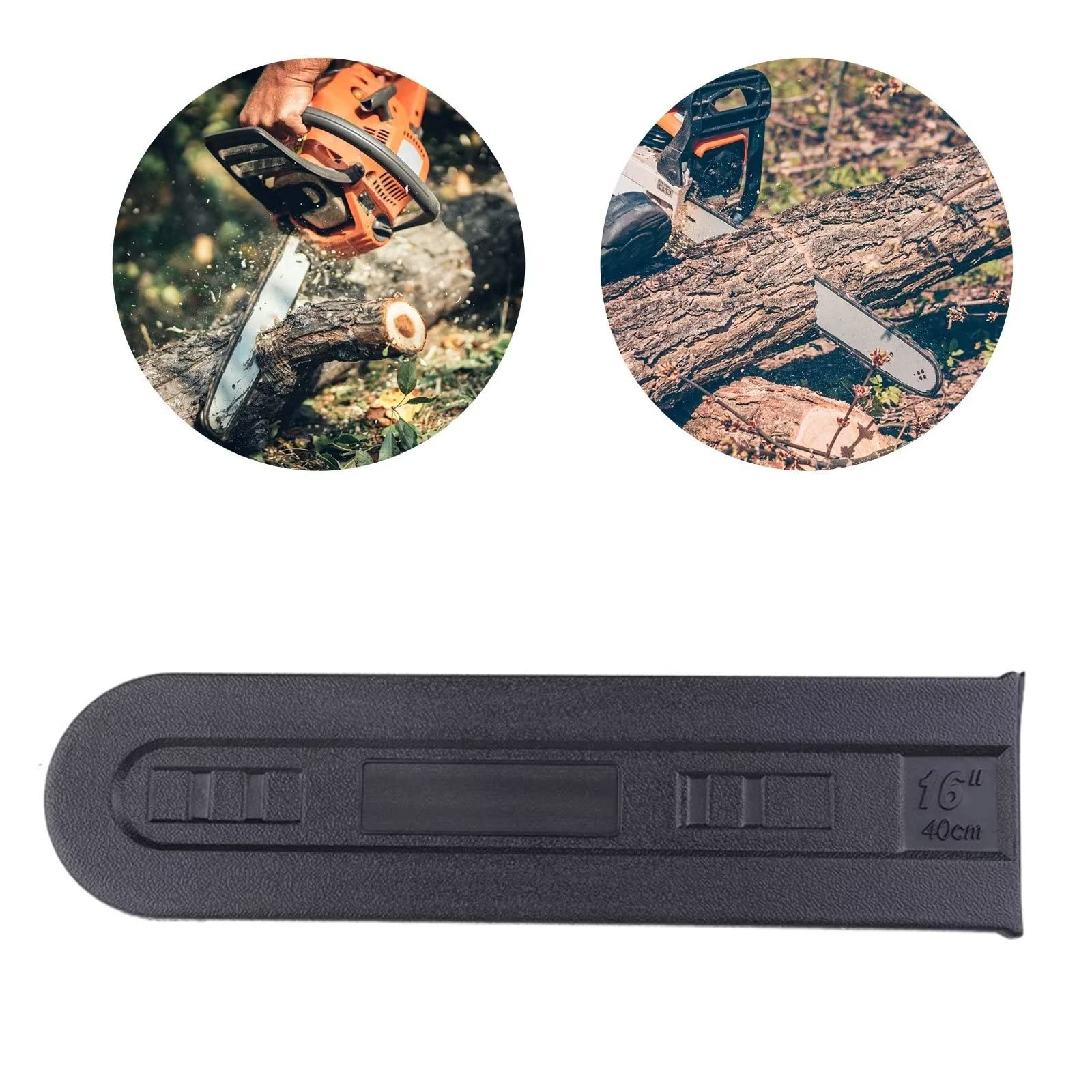 Cubierta de cadena de 16 pulgadas, vaina negra para cadenas de jardín, accesorios y protección de herramientas, ideal para transporte y transporte seguro
