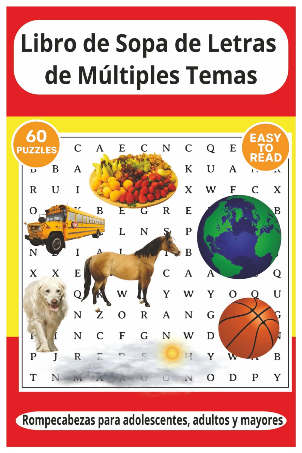 Libro de Sopa de Letras de Múltiples Temas: Fácil de leer | 60 rompecabezas únicos con diferentes niveles de dificultad: Fácil, Medio y Difícil, sobre ... y tiempo libre (Pinnacle Word Search Series)